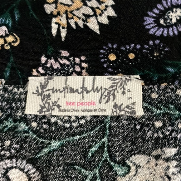 Free People She's Dainty Black Floral Print Long Sleeve Bodysuit - Picture 11 of 14